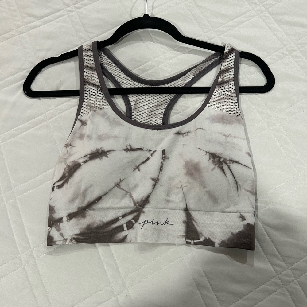 Grey Marble Sports Bra